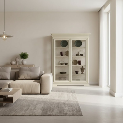 Luxe vitrine houten designkast vitrinekasten woonkamer kasten nieuw