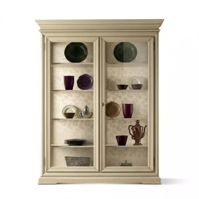 Luxe vitrine houten designkast vitrinekasten woonkamer kasten nieuw