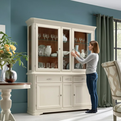 Vitrine Eetkamer Dressoir Houten Meubels Woonkamer Dressoir Glazen Kast