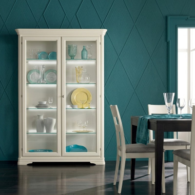 Vitrine Glazen Kast Hout Woonkamer Vitrines Italiaanse Luxe Meubels