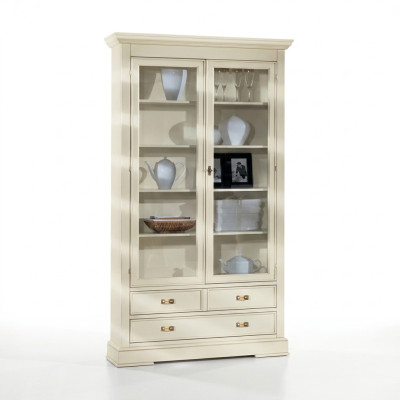 Woonkamer glazen kast vitrine dressoir hout luxe kasten meubels