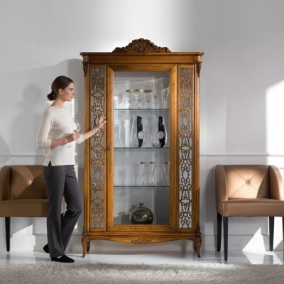 Vitrine Italiaanse luxe meubels vitrines dressoir glazen kast ontwerp