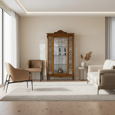 Vitrine Italiaanse luxe meubels vitrines dressoir glazen kast ontwerp