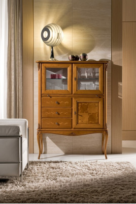 Vitrine Glas Barschrank Schränke Italienische Möbel Holz Wohnzimmer  Vitrine Glas Barkast Kasten Italiaanse meubelen Hout Woonkamer