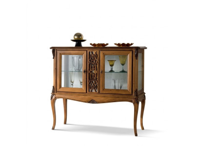 Vitrine Vitrinewand Woonkamer Klassiek Hout Kast Glazen kast