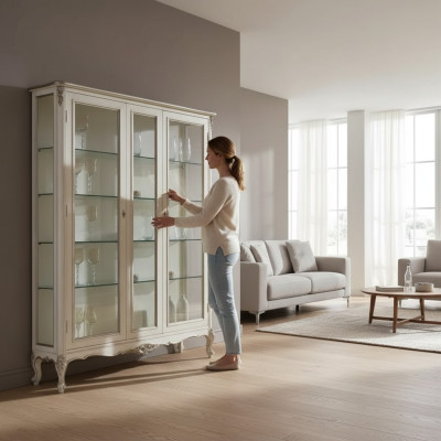 Glas Vitrine 2 Tür Holz Vitrinen Wohnzimmer Schränke Design Möbel Neu Glazen vitrinekast 2 deuren Houten vitrines Woonkamerkasten Designmeubels Nieuw