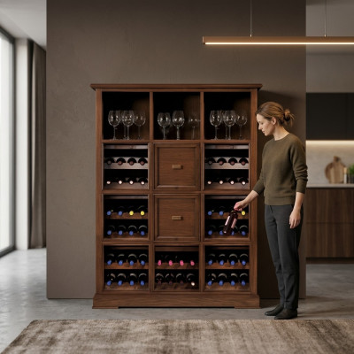 Huisbar Woonkamer Kast Barkast Vitrine Italiaanse Meubels Hout