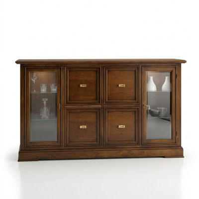 Woonkamer dressoir glazen kast vitrine eetkamer buffet houten meubels Woonkamer dressoir glazen kast vitrine eetkamer buffet houten meubelen