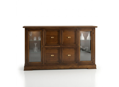 Woonkamer dressoir glazen kast vitrine eetkamer buffet houten meubels Woonkamer dressoir glazen kast vitrine eetkamer buffet houten meubelen