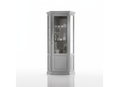 Eck Vitrine Kast Wit Vitrines Woonkamer Klassiek Design Rek