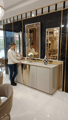 Luxe moderne commode met 3x spiegel exclusief ontwerp en hoge kwaliteit
