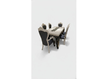 Prachtige eetkamerset Stijlvolle eettafel 4 stoelen Elegant set Nieuw
