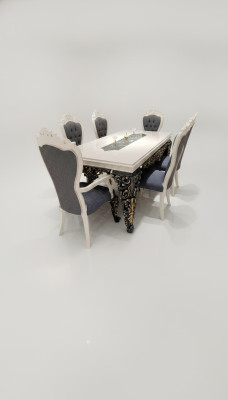Moderne 6x stoelen Eetkamerstoel Luxe 6x stoelen Set Houten Designstoelen