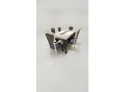 Moderne 6x stoelen Eetkamerstoel Luxe 6x stoelen Set Houten Designstoelen