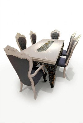 Luxe design 4 stoelen met elegant fluwelen bekleding, nieuw stoeldesign.
