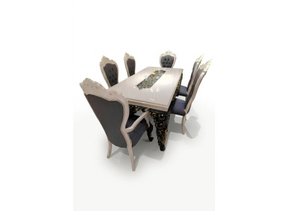 Luxe design 4 stoelen met elegant fluwelen bekleding, nieuw stoeldesign.