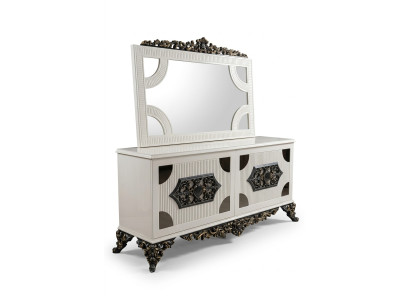 Hoogwaardige elegante commode met spiegel met stijlvol uiterlijk.