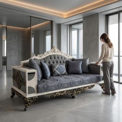 Designer Bank Moderne 3-zits Bank Luxe Woonkamer Bank Nieuw