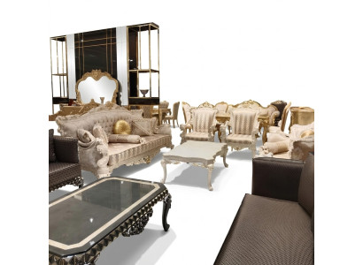 Designer woonkamerset banken Stijlvolle fauteuil Moderne salontafel Bankstel