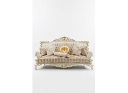 Elegante bank 3-zitsbank Edele Stijlvolle Meubels Woonkamer Beige Bank Nieuw