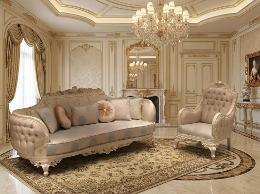 Stijlvolle Luxe 3-zitsbank Woonkamer Fauteuil Elegant Meubilair Nieuw