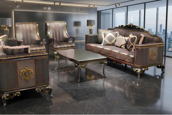 Luxe woonkamer bankstel set 3+3 zits Moderne bank Elegante woonkamer