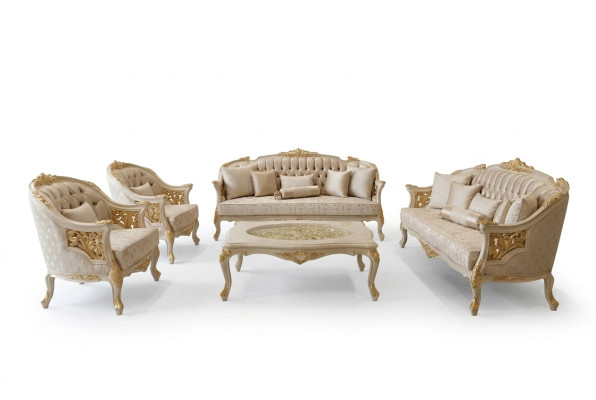 Exclusieve luxe sofaset 3 3 1 1 zits modern woonkamer set elegant set