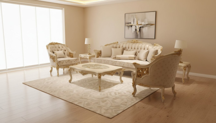 Moderne luxe bankstel set met 2 banken van 3 zits woonkamerset en luxe stoel