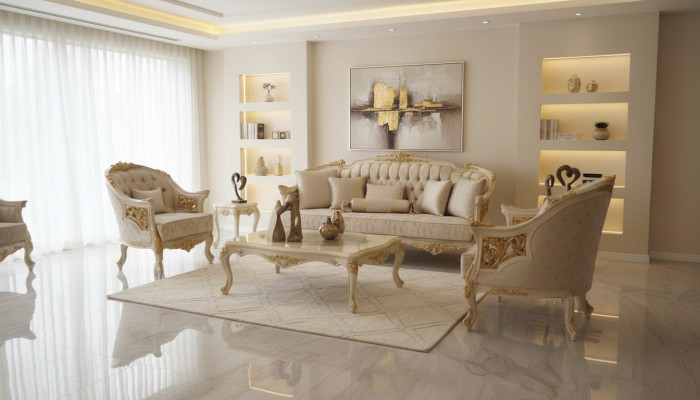 Stijlvolle woonkamer meubels, bankstel set, woonkamer bank 2x fauteuil.