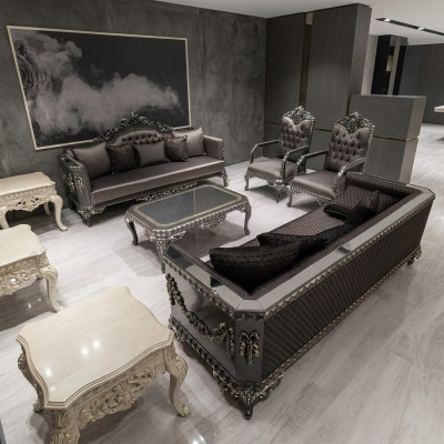 Deluxe woonkamerset bank en fauteuil Premium bank en fauteuil Nieuw bruin
