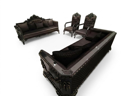 Deluxe woonkamerset bank en fauteuil Premium bank en fauteuil Nieuw bruin