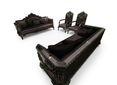 Deluxe woonkamerset bank en fauteuil Premium bank en fauteuil Nieuw bruin