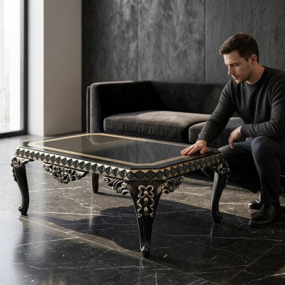 Ontwerp Luxe Salontafel Woonkamer Salontafel Moderne Houten Salontafel