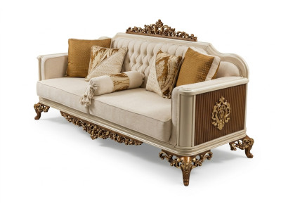 Luxe 3-zits bank woonkamer meubels Elegant bankstel 3-zits textiel beige