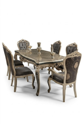 Ontwerper eetkamer meubels Houten eettafel Tafel Goud Ruimte voor 6 personen
