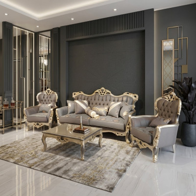 Designt woonkamer set Bankstel set Bankstel 3+3+1+1 2x banken 2x fauteuils