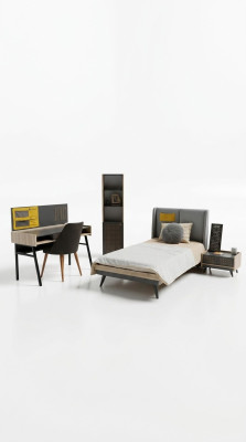 Volledige kinderkamerset, jeugdkamerset, modern set kindermeubels, luxe.