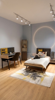 Stilove slaapkamerset ontwerp jeugdkamer meubels bed + nachtkastje