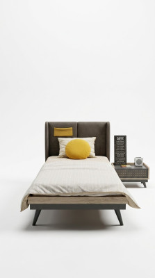 Stilove slaapkamerset ontwerp jeugdkamer meubels bed + nachtkastje