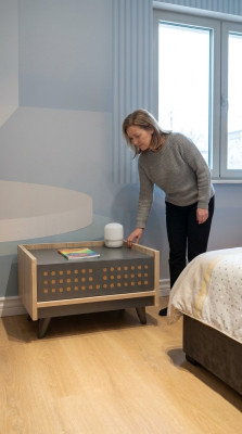 Luxe kindernachtkastje ontwerper meubels kinderkamer console tafels grijs