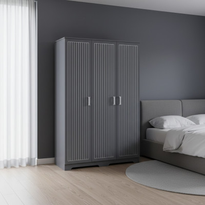 Kledingkast Kast Meubels Slaapkamer Kasten Hout Zwart Loft