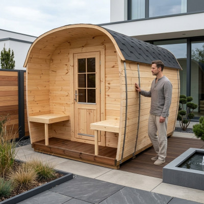 Sauna Hout Droge sauna Tuin Houten sauna Buitensauna's 300x230x270