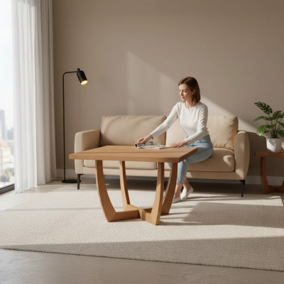 Eetkamer eettafel Keukentafel 110 x 110 x 74 cm bruin Stijl Modern Tafel