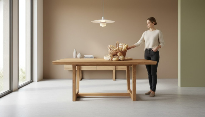Eettafel Keukentafel Bruine Eettafels Houten Eettafel Stijl Modern bruin