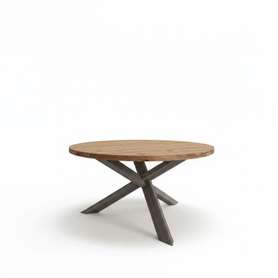 Eetkamer Ronde Eettafel Hout Ronde Keukentafel Moderne Stijl Bruin 140cm