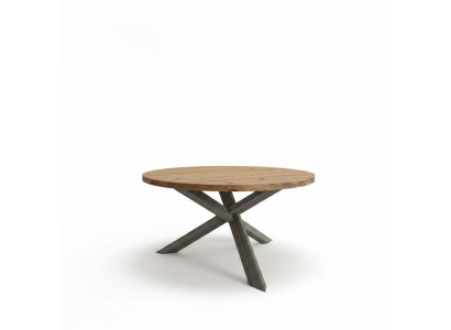Eetkamer Ronde Eettafel Hout Ronde Keukentafel Moderne Stijl Bruin 140cm