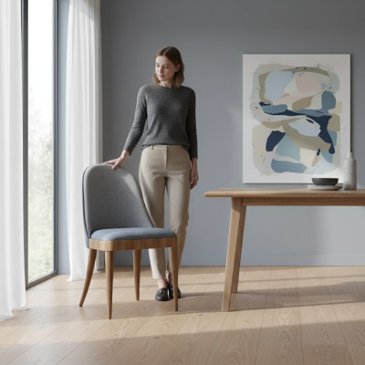 Stoel Eetkamerstoelen Modern Keukenstoel Woonkamer nieuw blauw