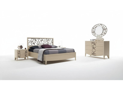 Slaapkamer set compleet bed 2x nachtkastje dressoir 5-delig nieuw beige