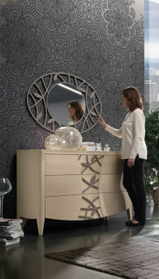 Slaapkamer ladenkast spiegel dressoir ladenkasten hout modern design luxe