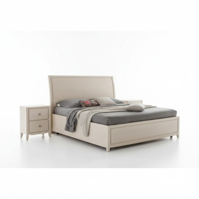 Bed 2x Night Stands Luxury Complete Bedroom Set Furniture gray 3 pcs